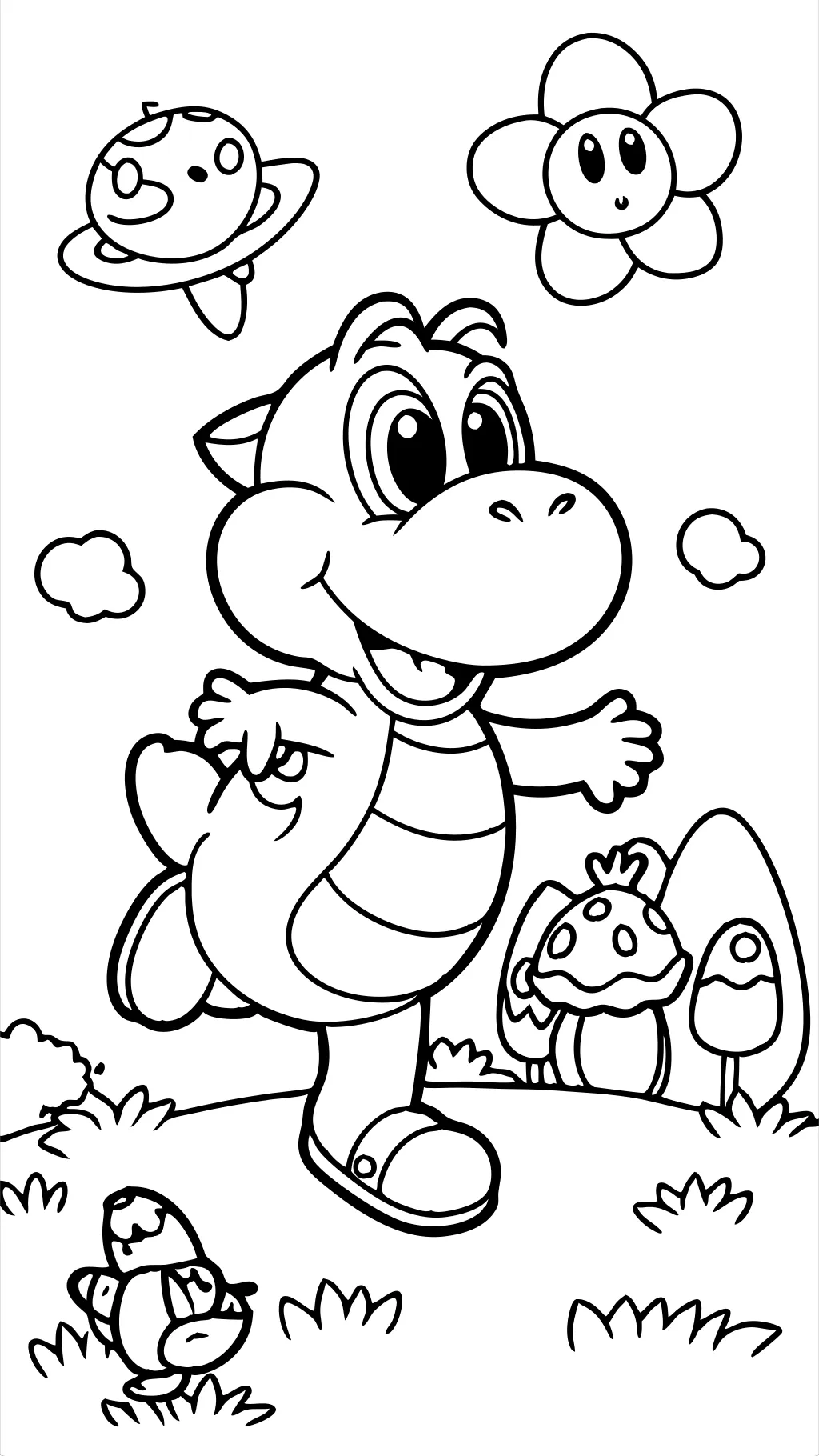 coloriages de yoshi